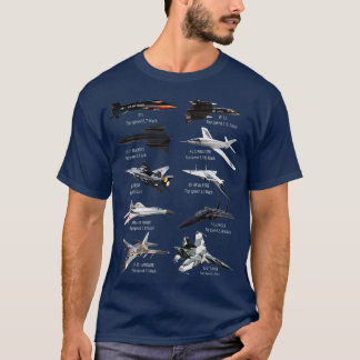 Militärens snabbaste Jet-stridsflygplan Flygplan i T Shirt