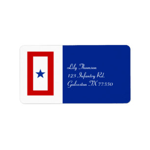 Militärfamiljen Blue Star Mamma Adressetikett