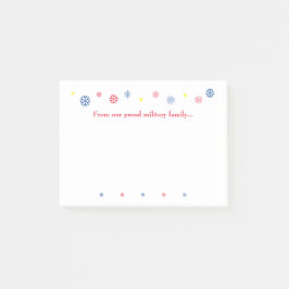 Militärfamiljens juloffert Snöflingor Post-it Block