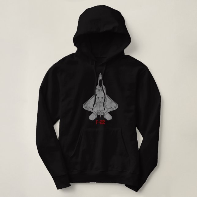 Militärflygplan F-22 Raptor Pilot Gifts T Shirt (Design framsida)
