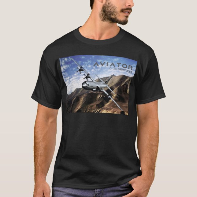 Militärflygplan för C-130 HERCULES T-shirt (Framsida)
