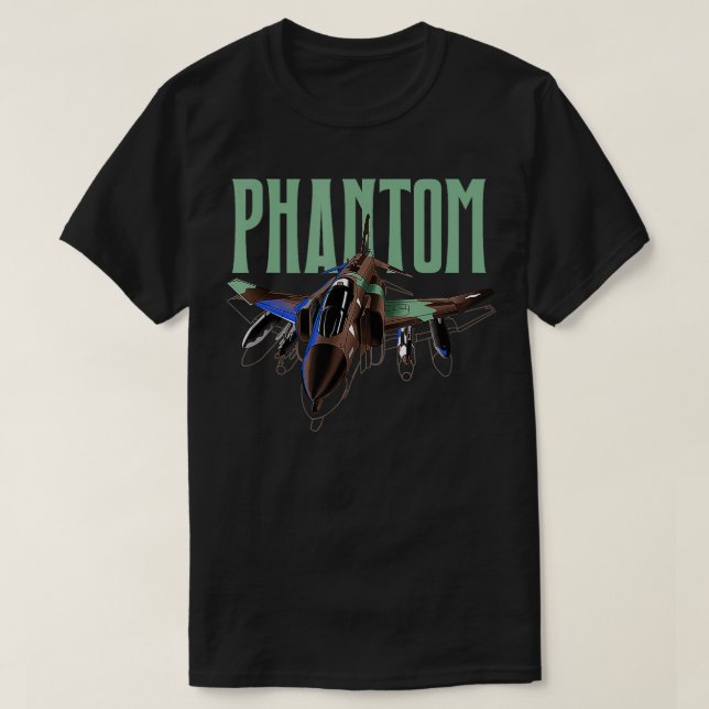 Militärflygplan Phantom Jet Fighter-flygplan T Shirt (Design framsida)