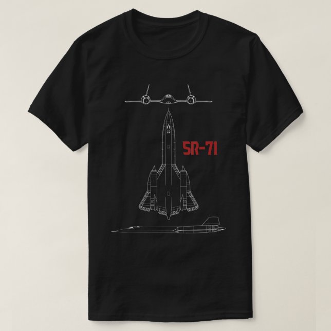Militärflygplan Sr-71 Blackbird Usaf Pilot Gif.p T Shirt (Design framsida)
