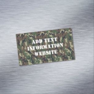 Militärgrön kamouflagemönster visitkortmagnet