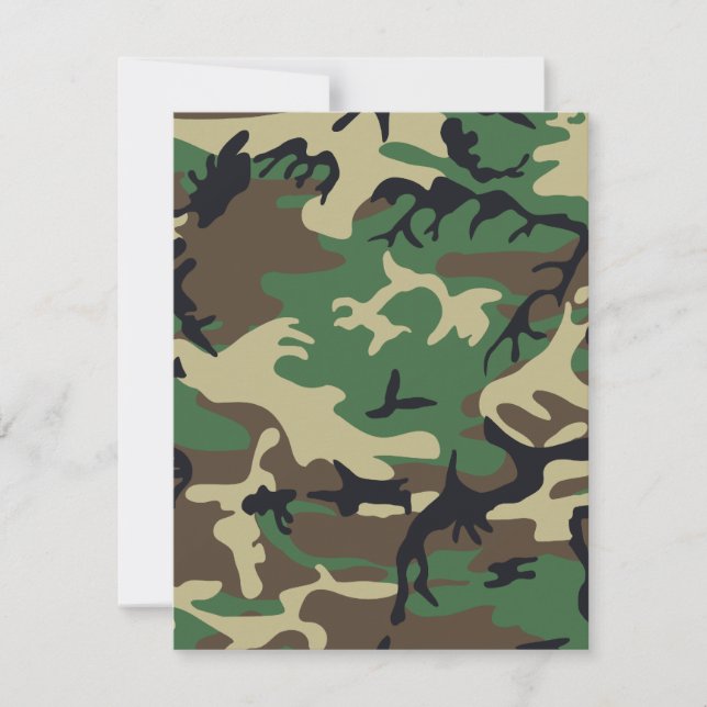 Militärkamouflage Inbjudningar (Framsida)