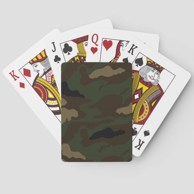 militärkamouflage mönster kortlek (Baksidan)