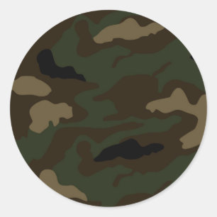 militärkamouflage mönster runt klistermärke