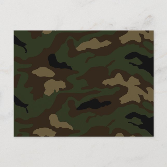 militärkamouflage mönster vykort (Framsida)