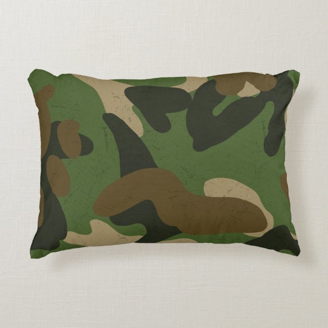 Militärkamouflage Prydnadskudde (Framsidan)