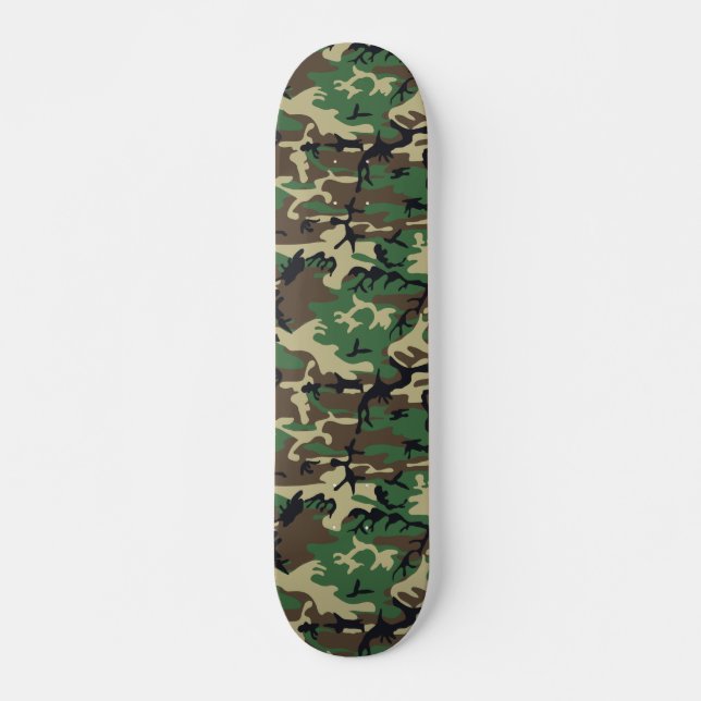 Militärkamouflage Skateboard Bräda 20,5 Cm (Framsida)