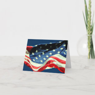 Militärkort för amerikanska Flagga-veterandagen Tack Kort