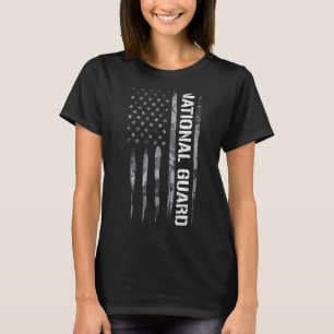 Militärnationalgardet American Flagga Ord T Shirt