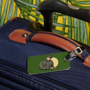 Militärofficer Retro armésoldat Bagagebricka