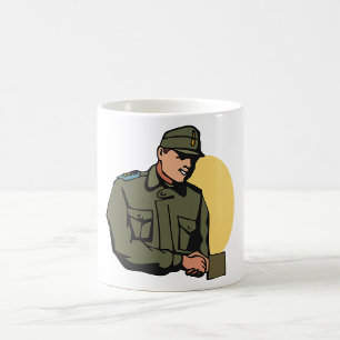 Militärofficer Retro armésoldat Kaffemugg