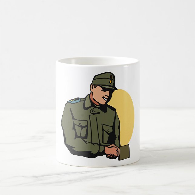Militärofficer Retro armésoldat Kaffemugg (Skapare uppladdad)