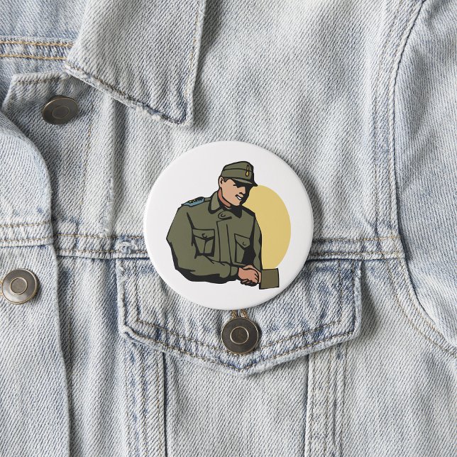 Militärofficer Retro armésoldat Knapp (Skapare uppladdad)
