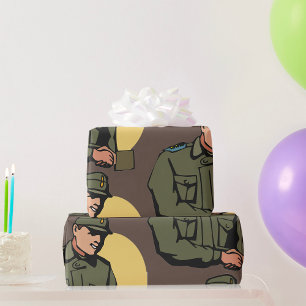 Militärofficer Retro armésoldat Presentpapper