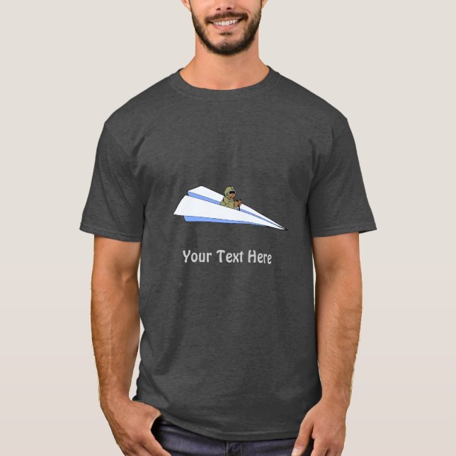 Militärpilot som flyger från det Pappra flygplanet T-shirt (Framsida)