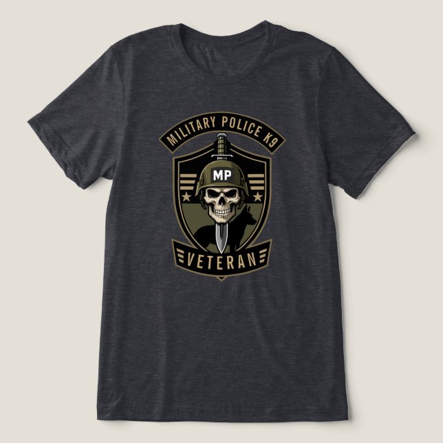 Militärpolis K9-veteran T Shirt (Design Framsida)