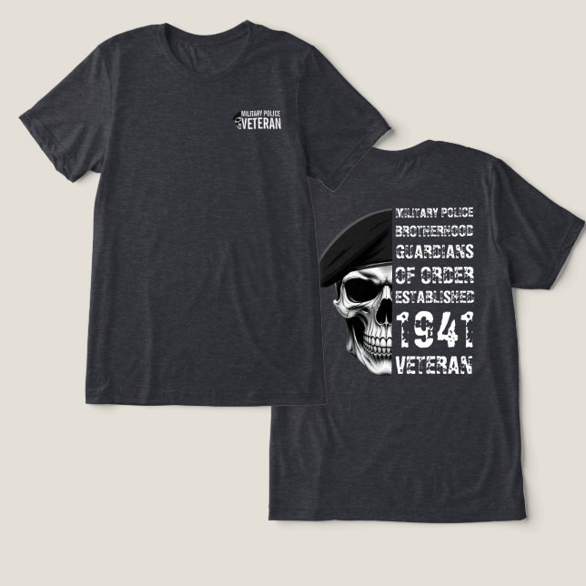Militärpolisbrödraskapsveteran T Shirt (Design fram och bak)