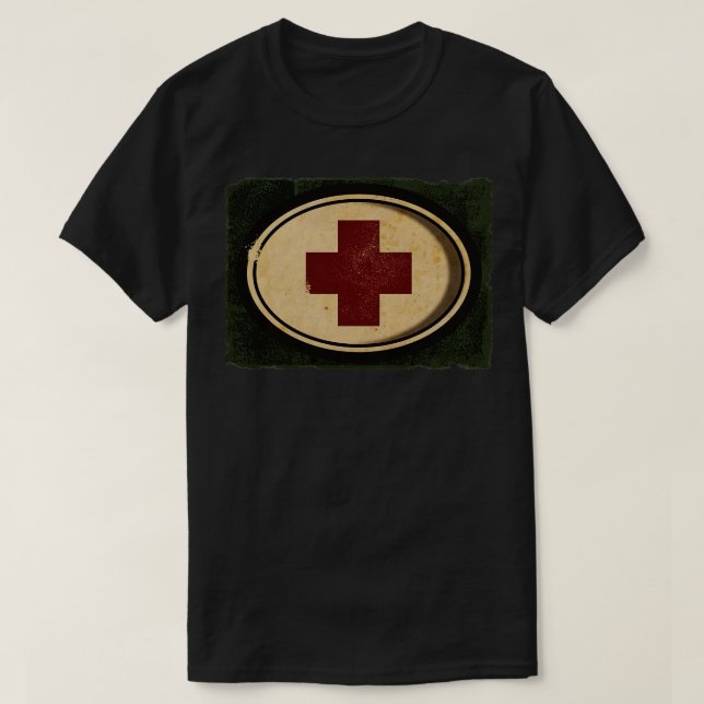 MilitärRöda Kor T Shirt (Design framsida)