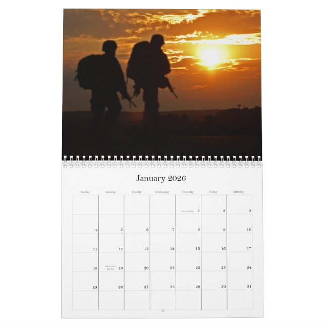 MilitärSilhouettes 2013 i gud som vi litar på Kalender (Jan 2026)