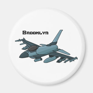 Militärstridsflygplan jet flygplan tecknad magnet