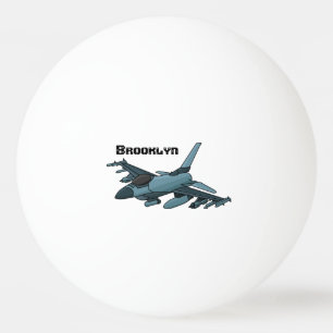 Militärstridsflygplan jet flygplan tecknad pingisboll