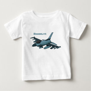 Militärstridsflygplan jet flygplan tecknad t shirt