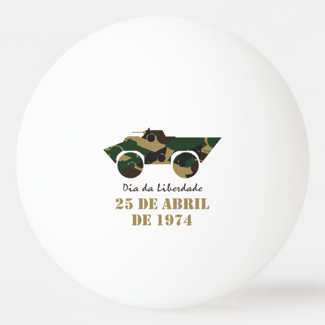 Militärsymbolen fordon av den 25 april Revolution Pingisboll (Framsidan)