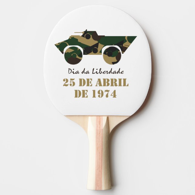 Militärsymbolen fordon av den 25 april Revolution Pingisracket (Framsidan)