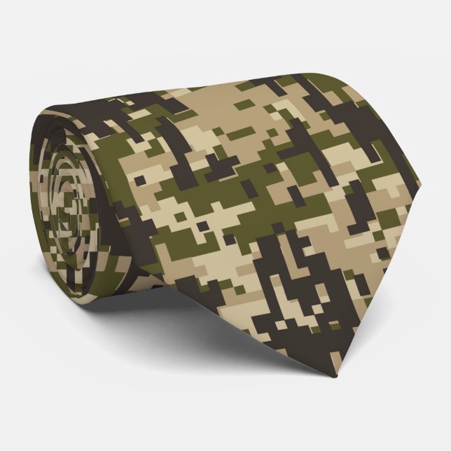 Militärt Digital Camo för klassiker mönster Slips (Rullad)
