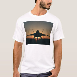 Militärt flygplanssiluett tee