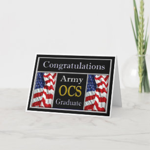 Militärt för studentengrattis för armé OCS kort