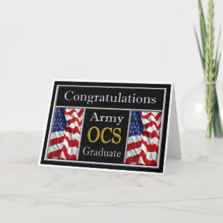 Militärt för studentengrattis för armé OCS kort