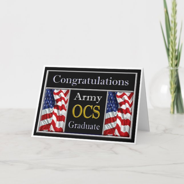 Militärt för studentengrattis för armé OCS kort (Framsida)