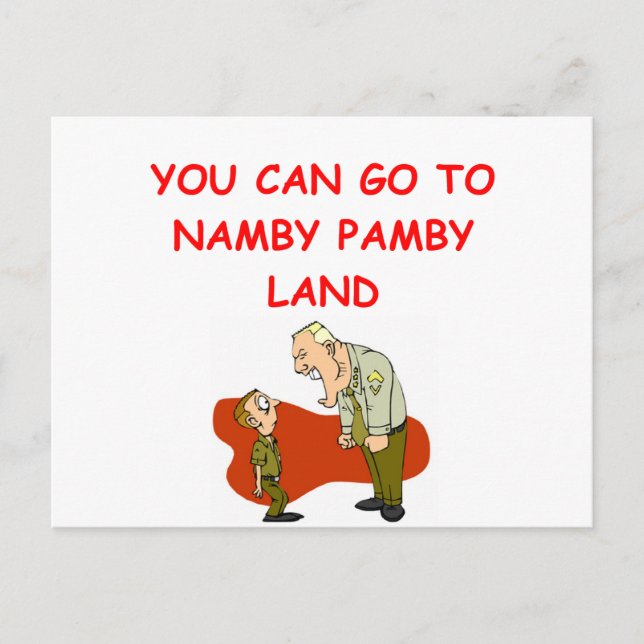 militärt humor vykort (Framsida)