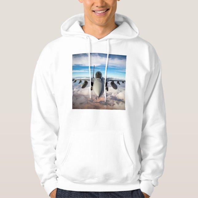 militärt jetplan hoodie (Framsida)