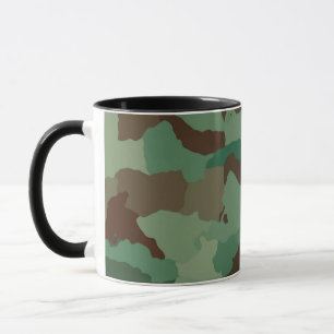 militärt kamouflage kaffe kopp