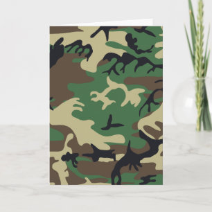 Militärt kamouflagekort kort