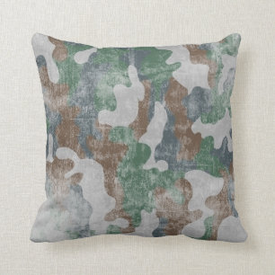 Militärt kamouflagemönster för kall Grunge Kudde