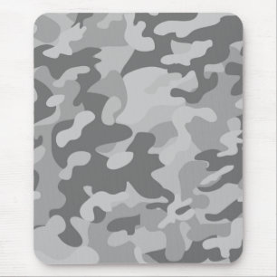 Militärt kamouslat grått grått silver musmatta