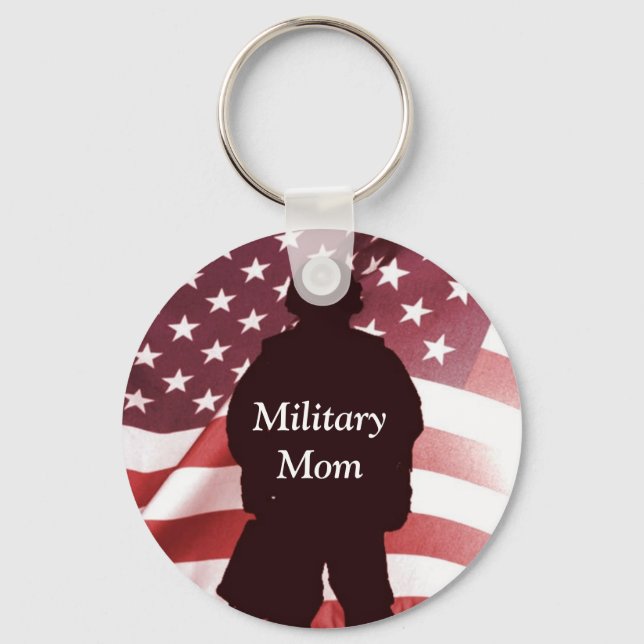 Militärt Mamma Patriotic Pride Nyckelring (Framsida)