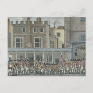 Militärt musikband på Sts James slott, sent 18th Vykort