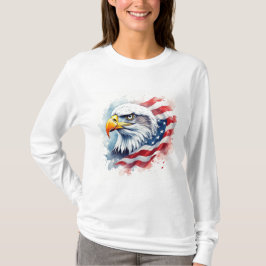 Militärt Patriotiskt Örnmotiv T Shirt