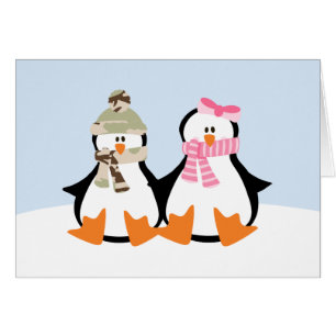 Militärt penguinpar hälsningskort