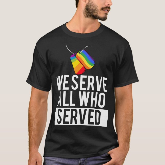 Militärt Pride för hbt-homosexuella, homosexuella, T Shirt (Framsida)