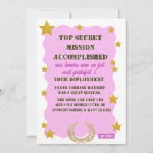Militärt tackkort — Rosa topphemlig tjej