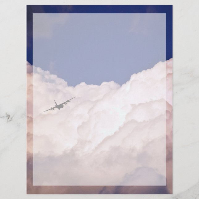 Militärt transportflygplan av ST-aylor Letterhead (Framsida)