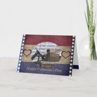 Militärt Valentine Photo Ram Card Helgkort